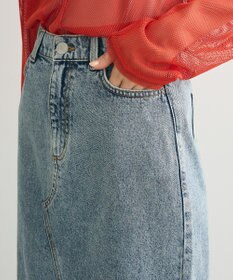 Green Parks フロントスリットデニムロングスカート