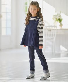 組曲 KIDS 【18-21㎝】かんたんストラップ バレエシューズ