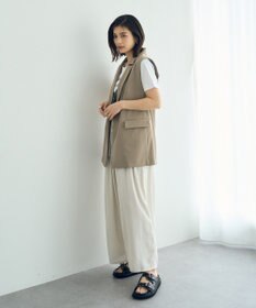 YECCA VECCA シルキータックワイドパンツ