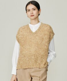 自由区 S ファンシーラメスラリット ニット