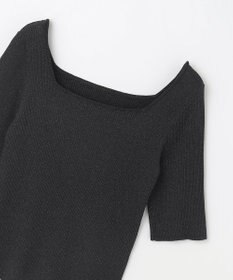 GRACE CONTINENTAL ラメリブニットトップ