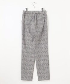 23区 【洗える】ウォームストレッチ チェック テーパード パンツ