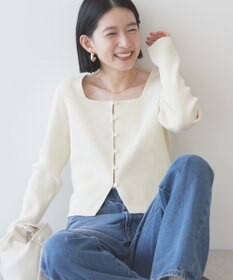 AMERICAN HOLIC スクエアリブニットカーディガン