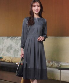 Tiaclasse 【セレモニー・新色追加】キーネックフレアワンピース