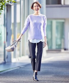 J.PRESS LADIES ベーシックジャージー ロングTシャツ カットソー