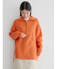 AMERICAN HOLIC バイパチハーフＺＩＰ片畦ニットプルオーバー　