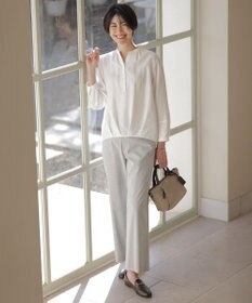 J.PRESS LADIES 【洗える】CARREMAN 2WAY ストレート ワイド パンツ