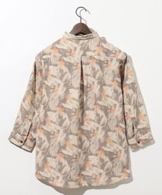 JOSEPH ABBOUD ボタニカルプリント7分袖シャツ