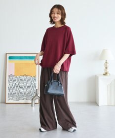 Green Parks トレーナー風ニットプルオーバー