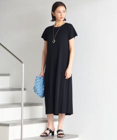 自由区 【洗える】ハイツイストコットンアセテート ニットワンピース