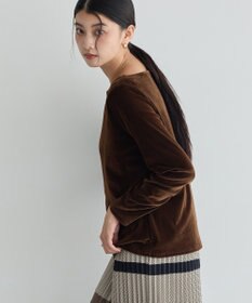 YECCA VECCA 長袖ベロアトップス