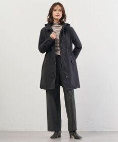 J.PRESS LADIES 【2way】スパンライクナイロンタッサー フーデッド コート