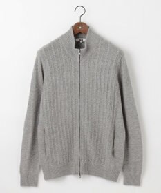 JOSEPH ABBOUD 【洗える・カシミヤブレンド】カシミヤブレンド ハイネック ジップ  カーディガン
