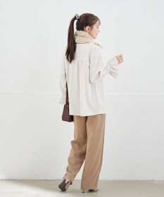 Tiaclasse L 【日本製・洗える】ジョーゼットニットワイドパンツ