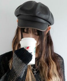 WEGO ヴィンテージPUキャスケット