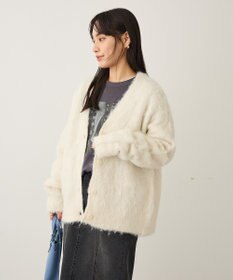 CRAFT STANDARD BOUTIQUE カール起毛モヘアライクVネックニットカーディガン