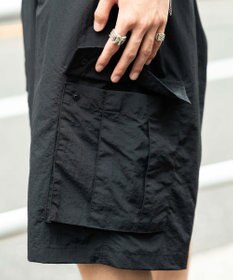 WEGO 【撥水/速乾/ウエストゴム/ユニセックス着用ITEM/MLサイズ展開】ナイロンイージーバギーカーゴショーツ