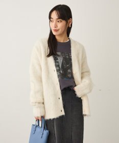 CRAFT STANDARD BOUTIQUE カール起毛モヘアライクVネックニットカーディガン