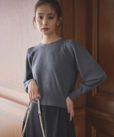 組曲 L 【前後着用可】BOREROタックプルオーバー ニット