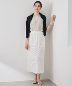 自由区 【SHIHOさん着用・こだわり素材・セットアップ対応】パネルレース スカート