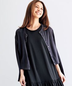 UNFILO 【洗える/接触冷感】 フロスティコットン クロップドカーディガン