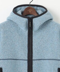 JOSEPH ABBOUD MOUNTAIN 【軽量/リサイクルウール使用】ヘリンボンウールフリース フーディ