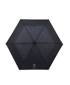 MOONBAT 【WEB限定/軽量】POLO RALPH LAUREN（ポロ ラルフローレン） 折りたたみ傘 ポロベア×チェックパイピング 無地 FLAG BEAR
