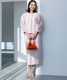 組曲 【WEB限定】パフスリーブ スウェットライクトップス