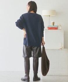 AMERICAN HOLIC コットンブレンドスウェットライクロゴニットトップス