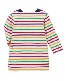 MIKI HOUSE HOT BISCUITS 【80-120cm】 ボーダー 長袖ワンピース