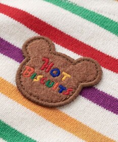 MIKI HOUSE HOT BISCUITS 【80-120cm】 ボーダー 長袖ワンピース