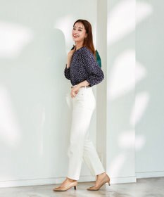 Tiaclasse 【洗える】柄プリントブラウス