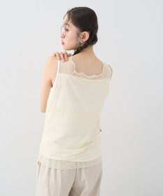 earth music&ecology 接触冷感２ｗａｙレースタンクトップ