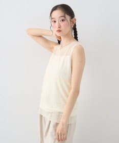 earth music&ecology 接触冷感２ｗａｙレースタンクトップ