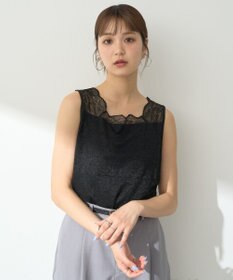 earth music&ecology 接触冷感２ｗａｙレースタンクトップ