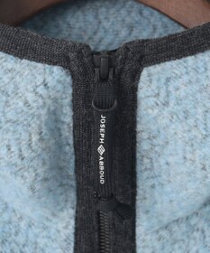 JOSEPH ABBOUD MOUNTAIN 【軽量/リサイクルウール使用】ヘリンボンウールフリース フーディ