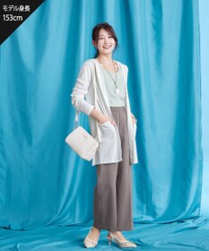 Tiaclasse L 【新色追加・洗える】センタープレスワイドパンツ