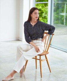 Tiaclasse 【洗える】柄プリントブラウス