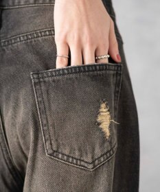 WEGO ヴィンテージウォッシュダメージデニムパンツ