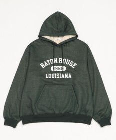 WEGO 【ユニセックス着用ITEM/裏起毛】カレッジロゴボアパーカー