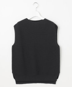 自由区 L 【WEB限定・洗える】コットンストレッチホールガーメントニット ベスト