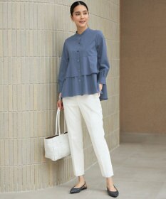 自由区 L 【接触冷感・UVカット・吸水速乾・洗える】シェルタリングテーパード パンツ