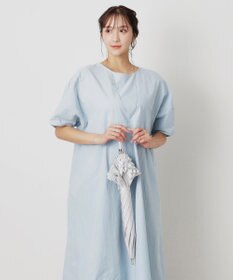 MOONBAT 【一級遮光/晴雨兼用】LANVIN en Bleu (ランバン オン ブルー) 長傘 日傘 シャイニーフリル 遮光 遮熱 UV