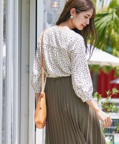 Tiaclasse 【洗える】柄プリントブラウス