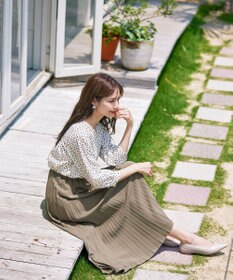 Tiaclasse 【洗える】柄プリントブラウス