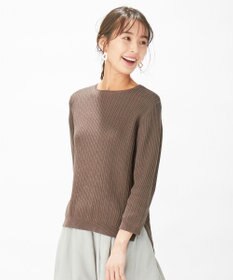 J.PRESS LADIES L 【洗える】コットン地柄 ニット