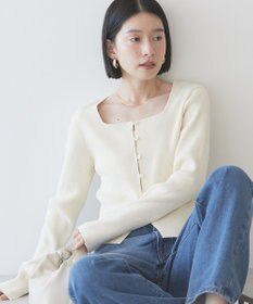 AMERICAN HOLIC スクエアリブニットカーディガン