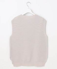 自由区 L 【WEB限定・洗える】コットンストレッチホールガーメントニット ベスト