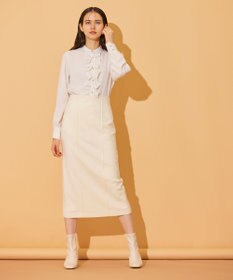 BEIGE， 【WEB限定・S-size】STOW / フリルブラウス