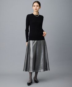 自由区 S レーヨンストレッチリブインナー ニット